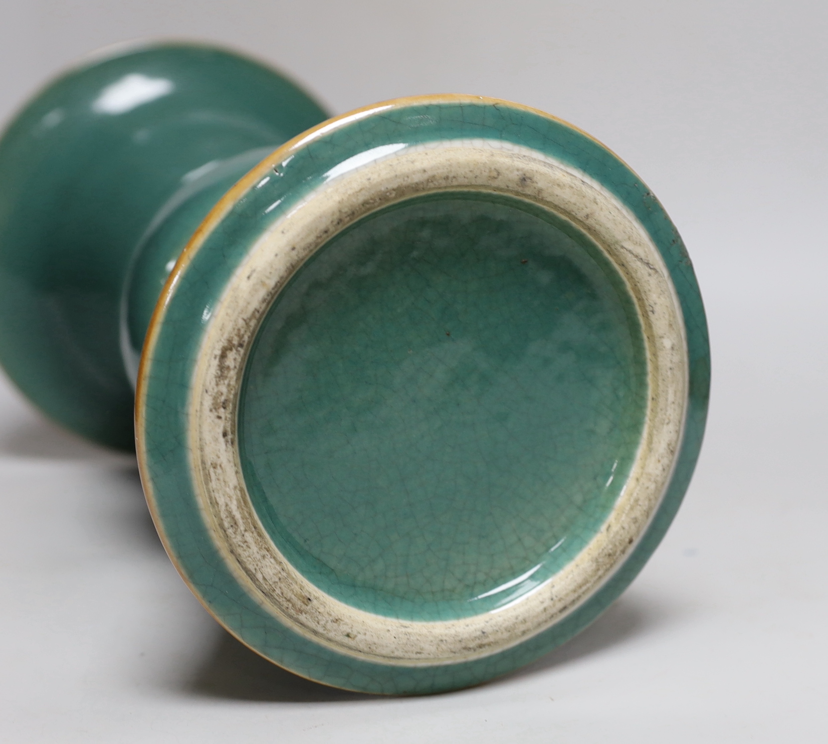 A Chinese crackle glazed Gu vase, Republic period, 34.5cm high